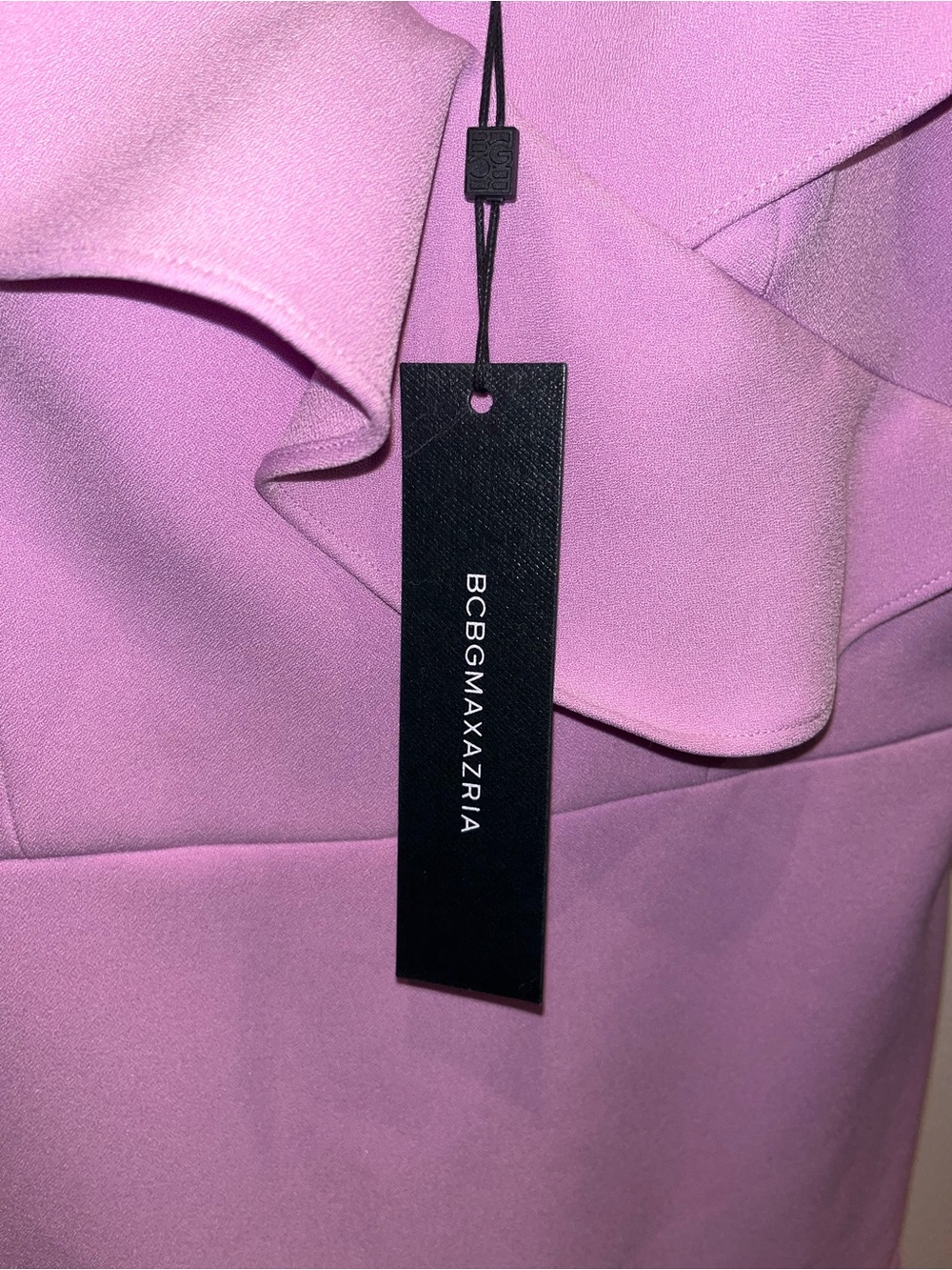 BCBGMaxAzria Lilac Ruffle Strap Mini Dress - Picture 9 of 13